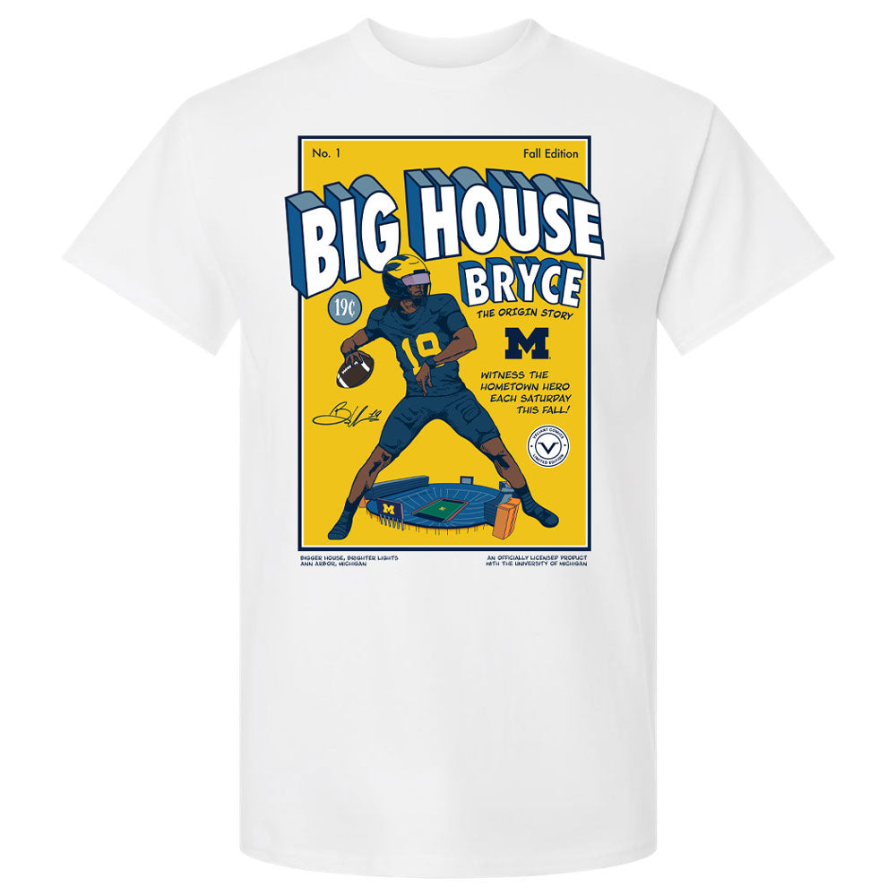 Valiant University of Michigan “Big House Bryce” Vintage Comic Tee