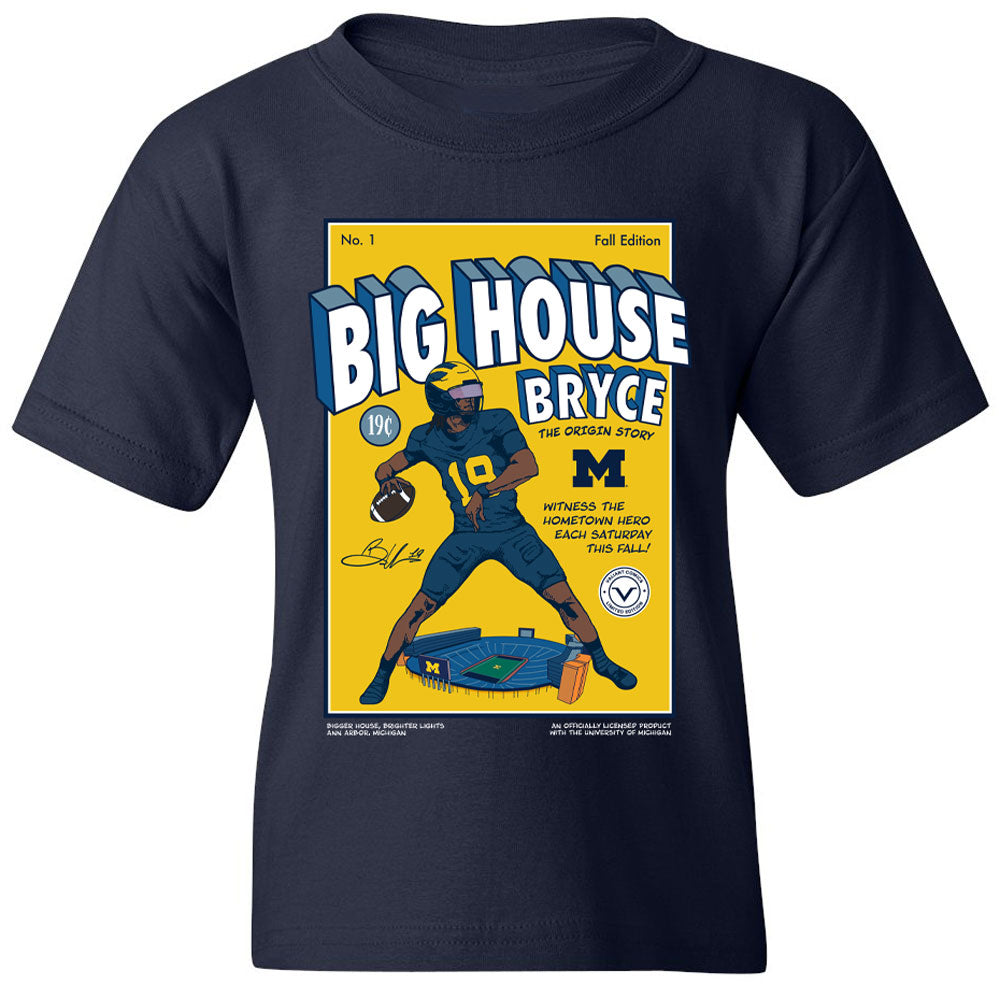Valiant University of Michigan “Big House Bryce” Vintage Comic Youth Tee