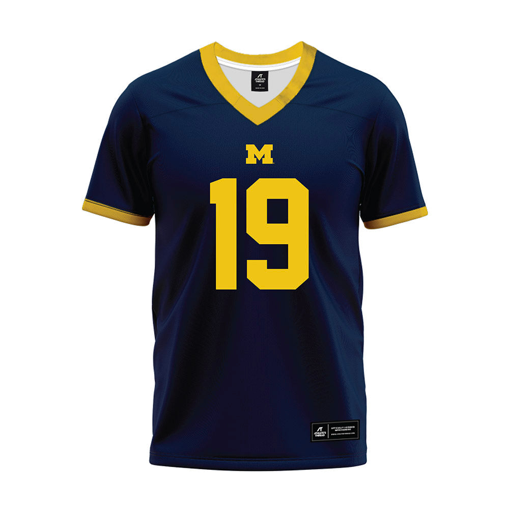 Athlete's Thread University of Michigan Football Bryce Underwood Navy Sublimated Fan Jersey