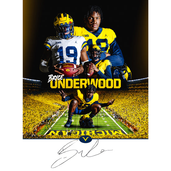 Valiant University of Michigan Football Bryce Underwood Autographed Trading Card (of 19 Total Cards)